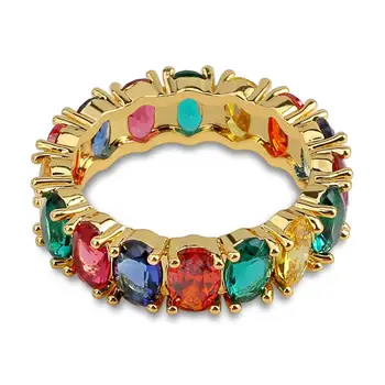 Yanda Hip Hop Top Quality Multicolor Open Rings Adjustable Size Iced Out Cubic Zircon Round Ring Jewelry For Men Gift 
Yanda Hip Hop Top Quality Multicolor Open Rings Adjustable Size Iced Out Cubic Zircon Round Ring Jewelry For Men Gift