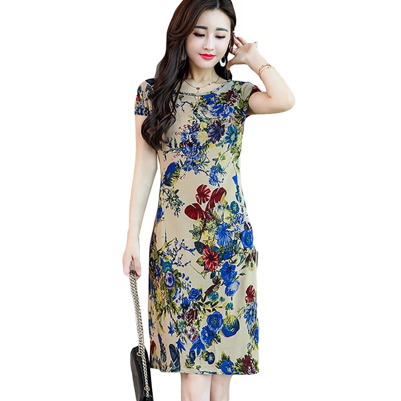 2019 New Women Summer Cotton O-neck Print Dress Plus Size 5XL Loose Casual Slim Short Sleeve Dress RE2266
2019 New Women Summer Cotton O-neck Print Dress Plus Size 5XL Loose Casual Slim Short Sleeve Dress RE2266