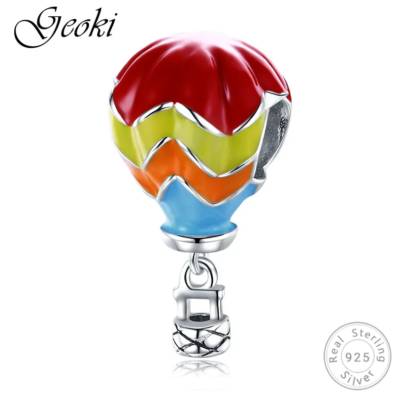 Geoki 925 Sterling Silver Hot Air Balloon Basket Charm fit Pandora Bracelet Cute Color Enamel Beads Necklace Pendant DIY Jewelry
Geoki 925 Sterling Silver Hot Air Balloon Basket Charm fit Pandora Bracelet Cute Color Enamel Beads Necklace Pendant DIY Jewelry