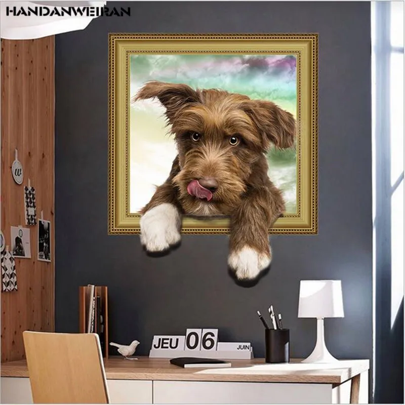 1PCS 3D Simulation Cute Dog Children Room Bedroom Wall Sticker PVC Sitting Room Pet Store Decoration Stickers 40*50CM
1PCS 3D Simulation Cute Dog Children Room Bedroom Wall Sticker PVC Sitting Room Pet Store Decoration Stickers 40*50CM