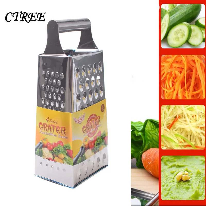 CTREE 1Pc Stainless Steel Planer Vegetable Grater 4 Sides Carrots Potatoes Grater Onion Slicer Fruit Vegetable Tool Kitchen C216
CTREE 1Pc Stainless Steel Planer Vegetable Grater 4 Sides Carrots Potatoes Grater Onion Slicer Fruit Vegetable Tool Kitchen C216
