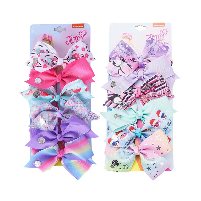 1 set 6pcs 5" JoJo Clip Solid Print Unicorn Rainbow Scale Bows With Clips For Girls Hair Accessories Hairpins Barrette
1 set 6pcs 5" JoJo Clip Solid Print Unicorn Rainbow Scale Bows With Clips For Girls Hair Accessories Hairpins Barrette