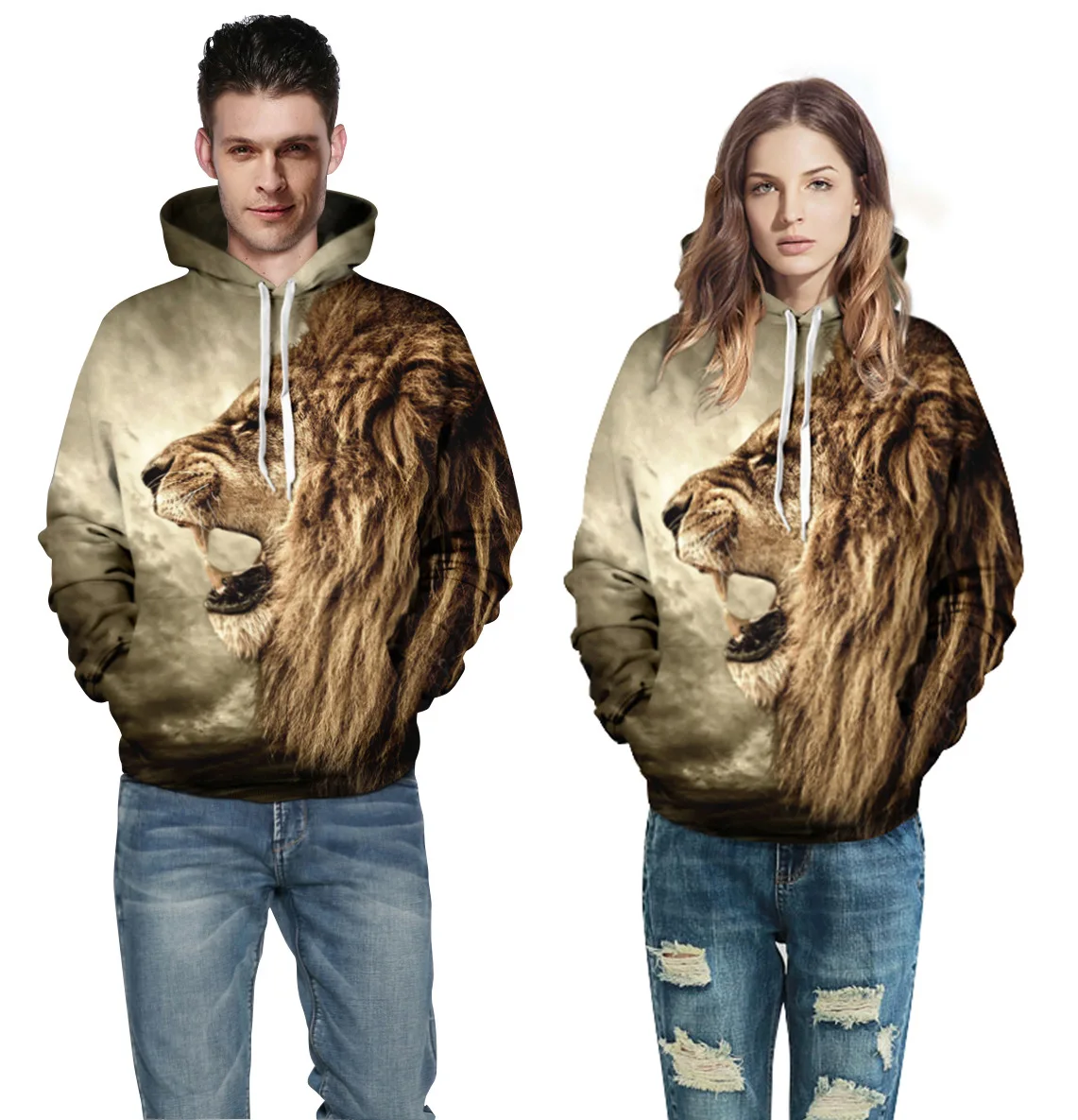 Wish hot style lovers men's body printed with hood fleece size code printing jacket lion 
Wish hot style lovers men's body printed with hood fleece size code printing jacket lion