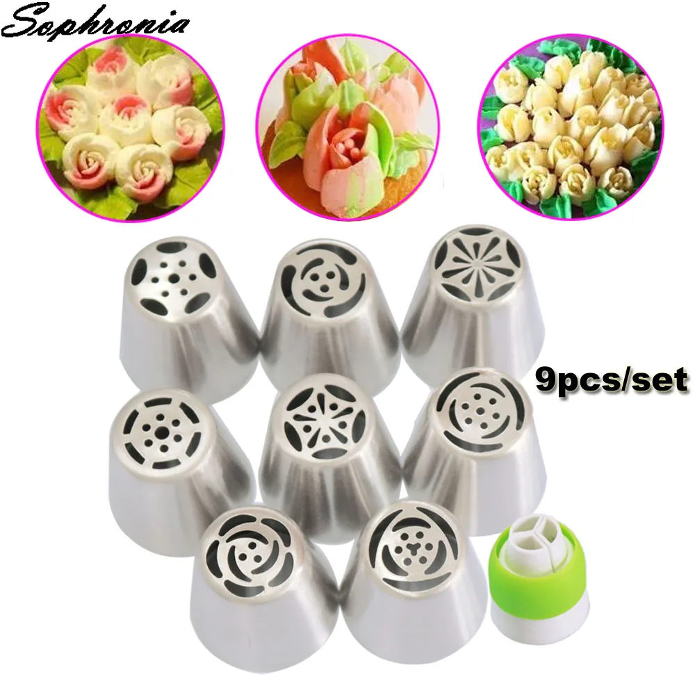 Sophronia 9PCS Nozzle Set Cake Pastry Nozzles Icing Piping Nozzles Russian Pastry Decorating Tips Baking Tools for Cake CSS022
Sophronia 9PCS Nozzle Set Cake Pastry Nozzles Icing Piping Nozzles Russian Pastry Decorating Tips Baking Tools for Cake CSS022