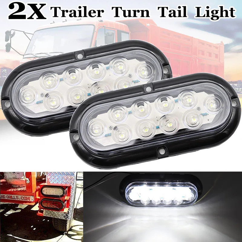 2pcs 12V Universal 10LED White Trailer Truck Caravan Taillight Tail Rear Light Turn Signal Stop Lamp Car Pickup Lamp
2pcs 12V Universal 10LED White Trailer Truck Caravan Taillight Tail Rear Light Turn Signal Stop Lamp Car Pickup Lamp