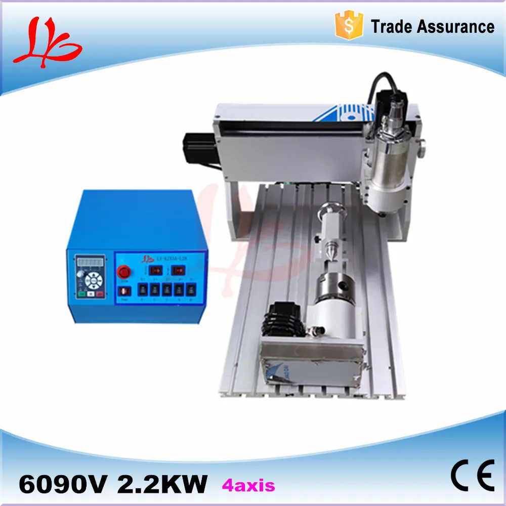 LY CNC 6090V 2.2KW 4 axis mini router VFD control box grinder | Инструменты