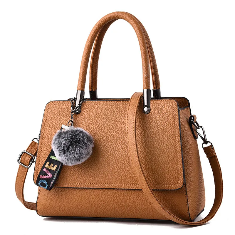 Женская сумка с кисточками и помпоном Большие Сумки из искусственной кожи | Багаж