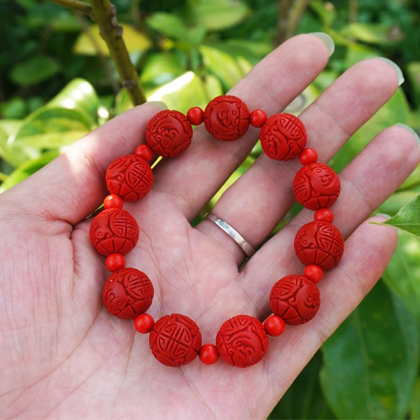 14mm Cinnabar Beads Carved Dragon Bracelets , Guru Bead Mala Japa Beads Red Man Bracelet Jewelry Findings DIY Accessories
14mm Cinnabar Beads Carved Dragon Bracelets , Guru Bead Mala Japa Beads Red Man Bracelet Jewelry Findings DIY Accessories