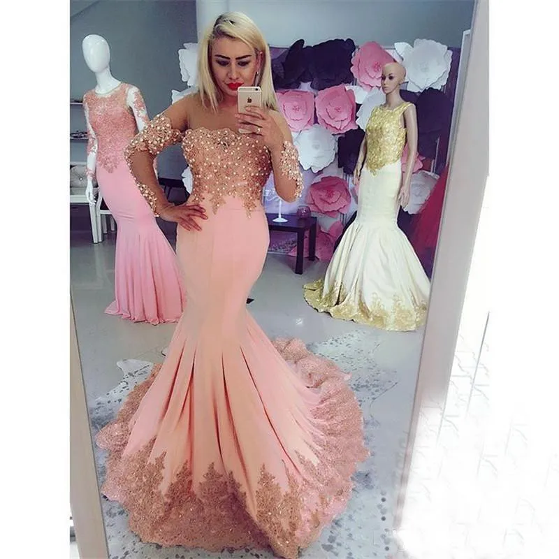 Peach Mermaid Long Sleeve Bead Lace Prom Dresses 2019 Evening Gowns Women Party Carpet Dress Celebrity Formal Gown
Peach Mermaid Long Sleeve Bead Lace Prom Dresses 2019 Evening Gowns Women Party Carpet Dress Celebrity Formal Gown