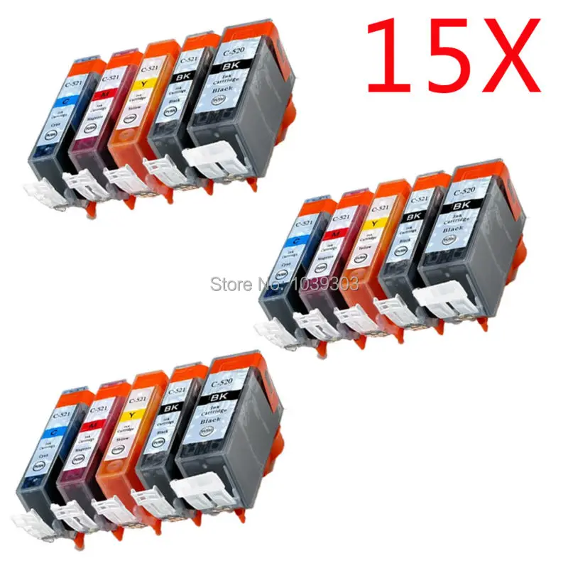 15 X W/Chip PGI520 CLI521 Compatible Ink cartridge For canon MP620 /MP620B / MP628 / MP638 / MP630 printer
15 X W/Chip PGI520 CLI521 Compatible Ink cartridge For canon MP620 /MP620B / MP628 / MP638 / MP630 printer