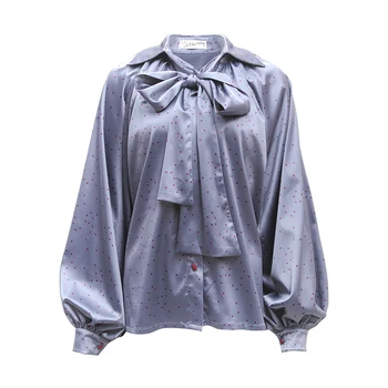 LE PALAIS VINTAGE 2018W Classic Bow Ribbon Satin Blouse Vintage Batwing Sleeve Loose Type Dot Polka One Size Fits All
LE PALAIS VINTAGE 2018W Classic Bow Ribbon Satin Blouse Vintage Batwing Sleeve Loose Type Dot Polka One Size Fits All