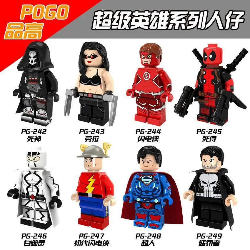 Single Sale Deadpool Superman Death Laura Flash Jay Garrick Fantomex PunisherMinifigs Blocks Compatible With Lego
Single Sale Deadpool Superman Death Laura Flash Jay Garrick Fantomex PunisherMinifigs Blocks Compatible With Lego