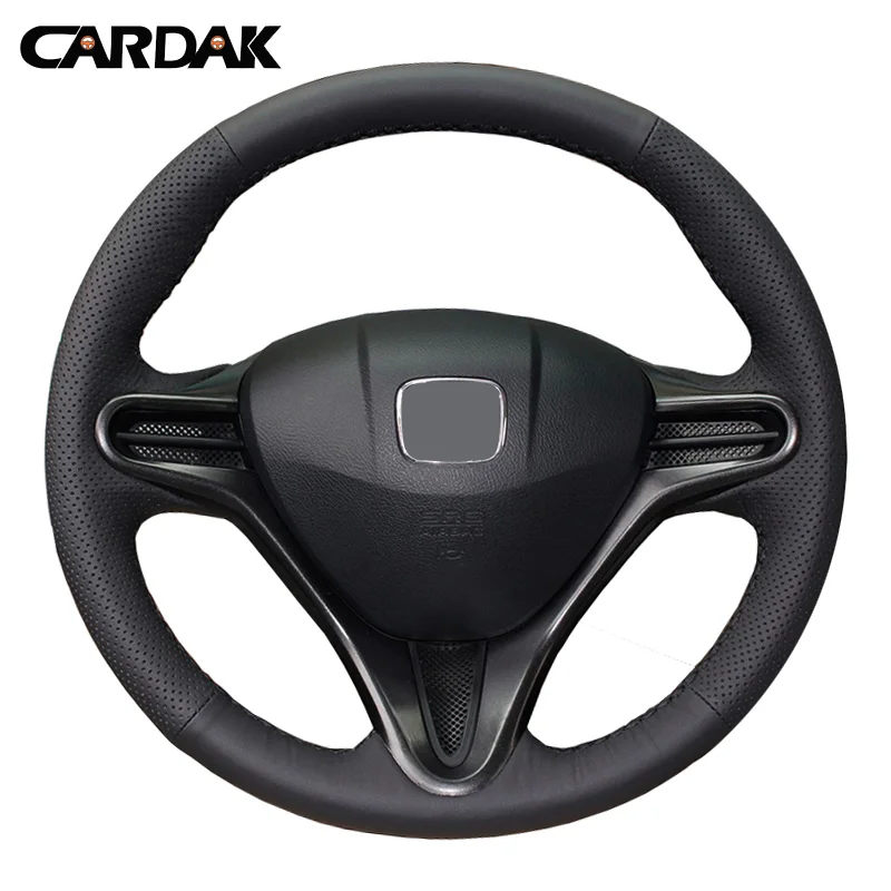 CARDAK Black Artificial Leather Hand-stitched Car Steering Wheel Cover for Honda Civic Civic 8 2006-2011 (3-Spoke)
CARDAK Black Artificial Leather Hand-stitched Car Steering Wheel Cover for Honda Civic Civic 8 2006-2011 (3-Spoke)