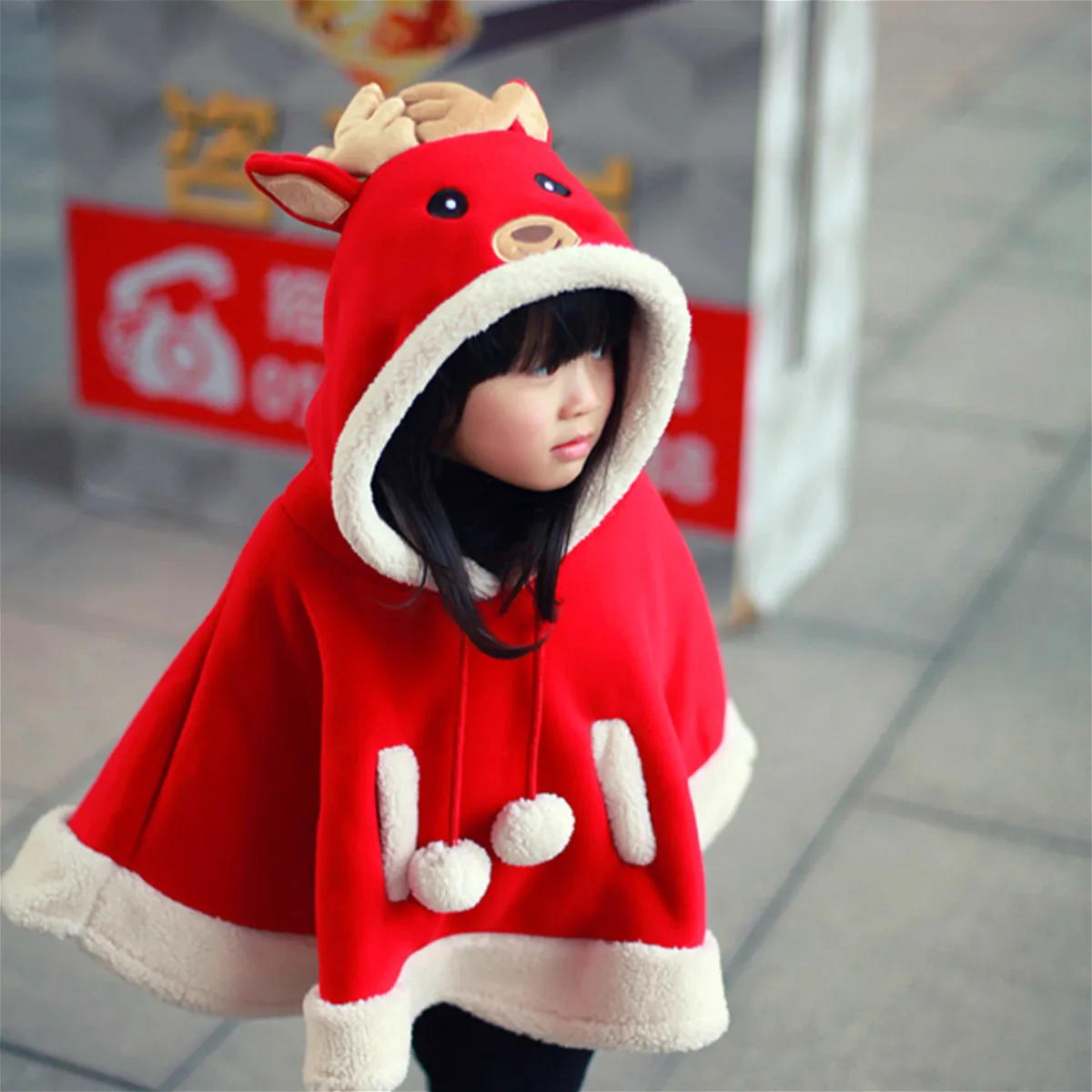 Christmas Kids Baby Girls Fleece Cape Elk Hooded Coat Cloak Jacket Outerwear Xmas Children Baby Girl Clothes 1-5Y
Christmas Kids Baby Girls Fleece Cape Elk Hooded Coat Cloak Jacket Outerwear Xmas Children Baby Girl Clothes 1-5Y