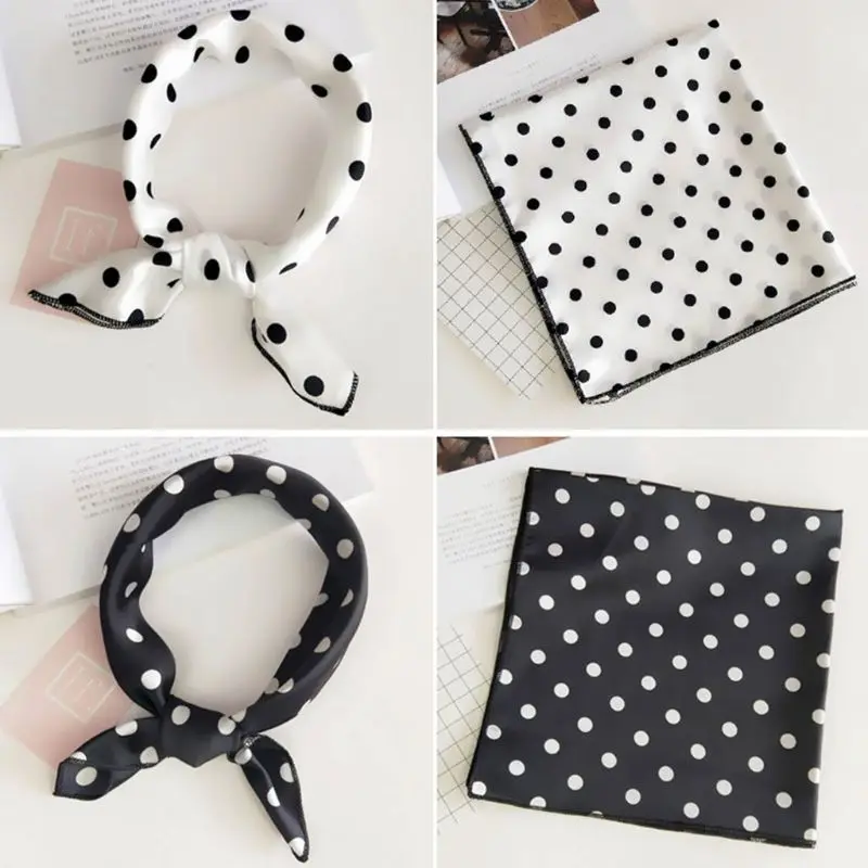 48x48CM Women Satin Jacquard Square Neck Scarf Vintage Polka Dot Feather Colored Bandana Ladies Handkerchief Headwrap 25 Colors
48x48CM Women Satin Jacquard Square Neck Scarf Vintage Polka Dot Feather Colored Bandana Ladies Handkerchief Headwrap 25 Colors