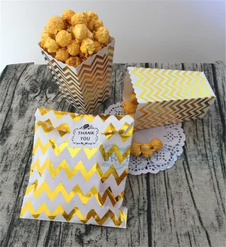 240pcs Foil Gold/Silver Mini Wedding Popcorn Box Packaging Paper Bags Set for Candy Snack in Chevron Polka Dot and Stripes
240pcs Foil Gold/Silver Mini Wedding Popcorn Box Packaging Paper Bags Set for Candy Snack in Chevron Polka Dot and Stripes