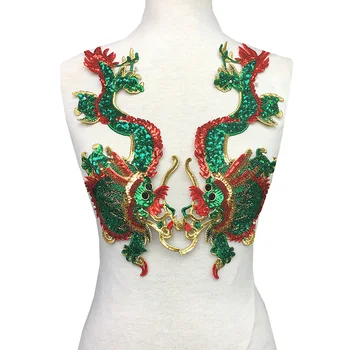 1Pair Dragon Sequin Patches For Clothing Big Embroidery Patch Embroidered Beaded Applique Clothes Parches Ropa Sew On AC1405
1Pair Dragon Sequin Patches For Clothing Big Embroidery Patch Embroidered Beaded Applique Clothes Parches Ropa Sew On AC1405