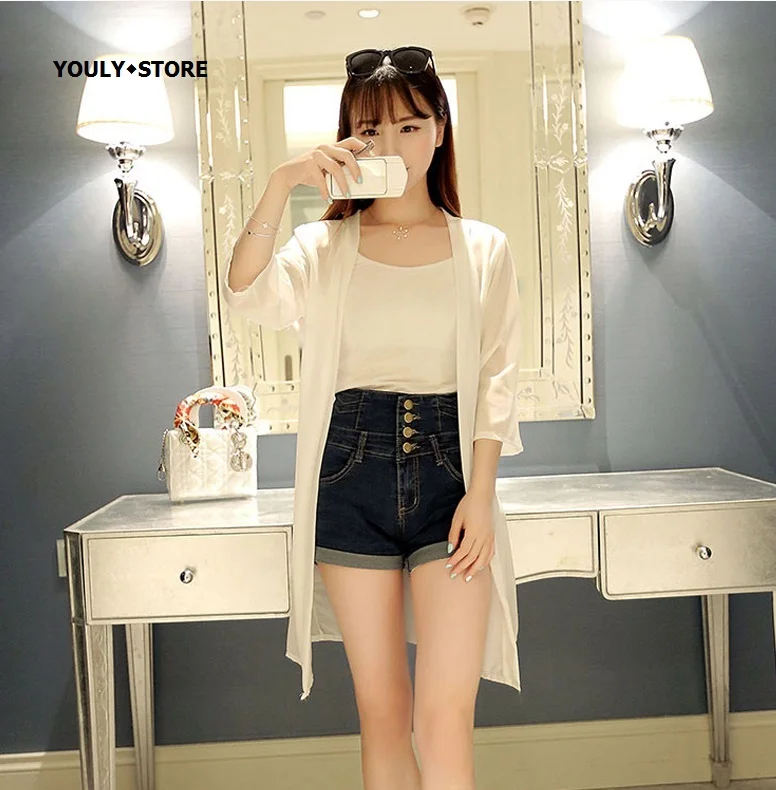 Half sleeve Chiffon Sunscreen Open Stitch blouse Shirts 2019 Summer Women's Solid transparent long Air Conditioning Female tops
Half sleeve Chiffon Sunscreen Open Stitch blouse Shirts 2019 Summer Women's Solid transparent long Air Conditioning Female tops
