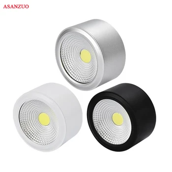 Surface Mounted LED Downlight COB Dimmable 3W 5W 7W 12W LED Ceiling Down Light AC85-265V White Black Silver shell
Surface Mounted LED Downlight COB Dimmable 3W 5W 7W 12W LED Ceiling Down Light AC85-265V White Black Silver shell