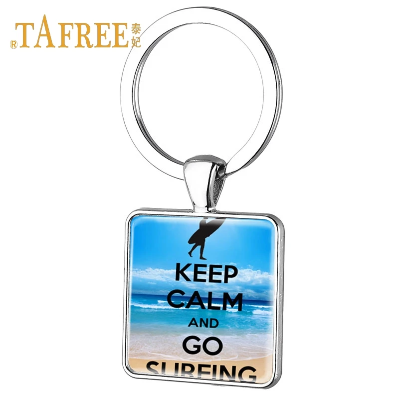 TAFREE Simple Metal Pendant square key ring surf art picture Pendant Keychain Glass Cabochon for friend gift jewelry SF35
TAFREE Simple Metal Pendant square key ring surf art picture Pendant Keychain Glass Cabochon for friend gift jewelry SF35