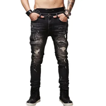 Men Destroyed Hole Fashion Denim Pants Male Ripped Washed Stretch Jeans Men Slim Fit Vintage Zipper Long Jeans AA51415
Men Destroyed Hole Fashion Denim Pants Male Ripped Washed Stretch Jeans Men Slim Fit Vintage Zipper Long Jeans AA51415