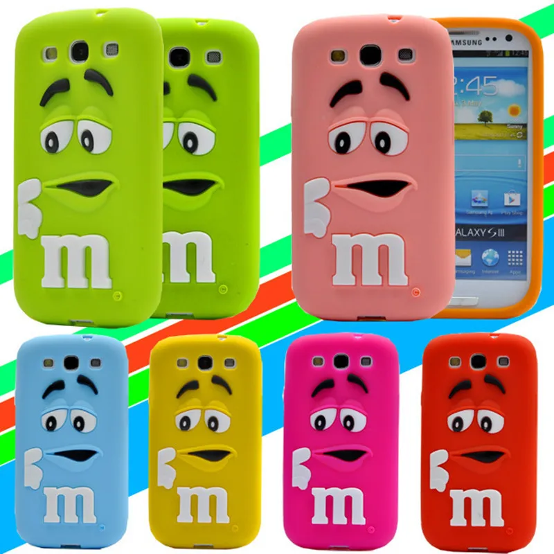 Cute Cartoon M M s Chocolate Silicone font b Case b font Cover for font b