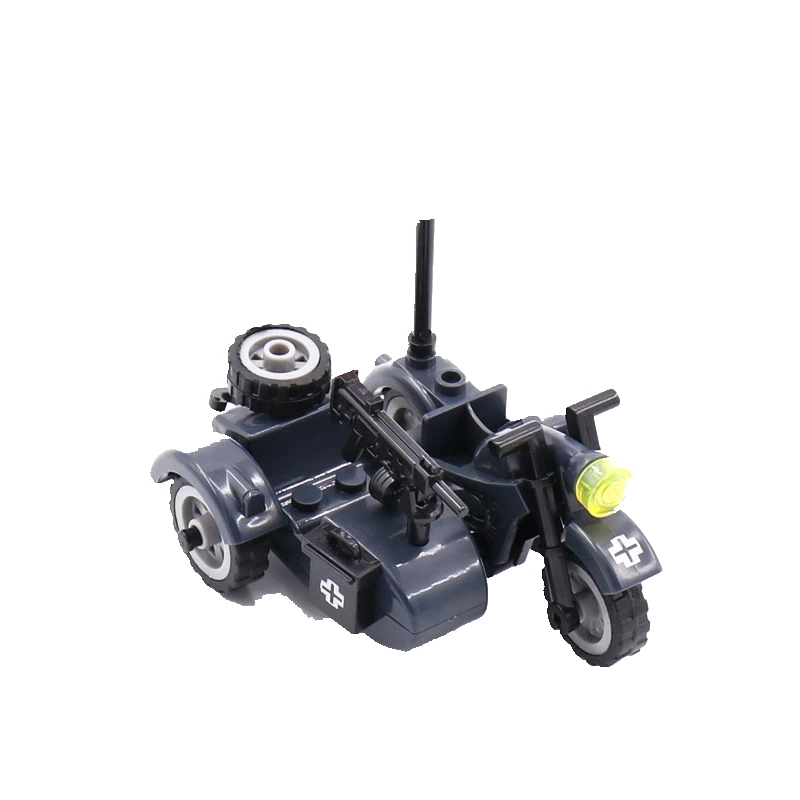 Legoing military World War II tricycle motorcycle military accessories building blocks Legoings children's toys
Legoing military World War II tricycle motorcycle military accessories building blocks Legoings children's toys