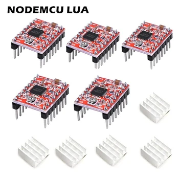5Pcs A4988 StepStick Stepper Driver+Heatsink for Reprap Pololu 3D Printer Red Motor Driver
5Pcs A4988 StepStick Stepper Driver+Heatsink for Reprap Pololu 3D Printer Red Motor Driver