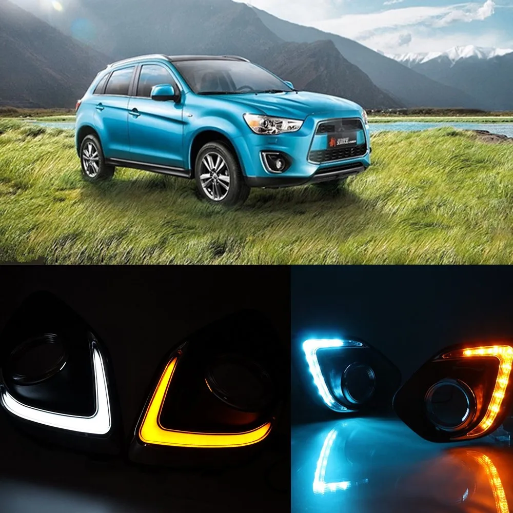 CSCSNL 1Set 12V LED DRL Daytime Running Lights Daylight For Mitsubishi ASX 2013 2014 ABS fog lamp cover With Turn Yellow Signal
CSCSNL 1Set 12V LED DRL Daytime Running Lights Daylight For Mitsubishi ASX 2013 2014 ABS fog lamp cover With Turn Yellow Signal