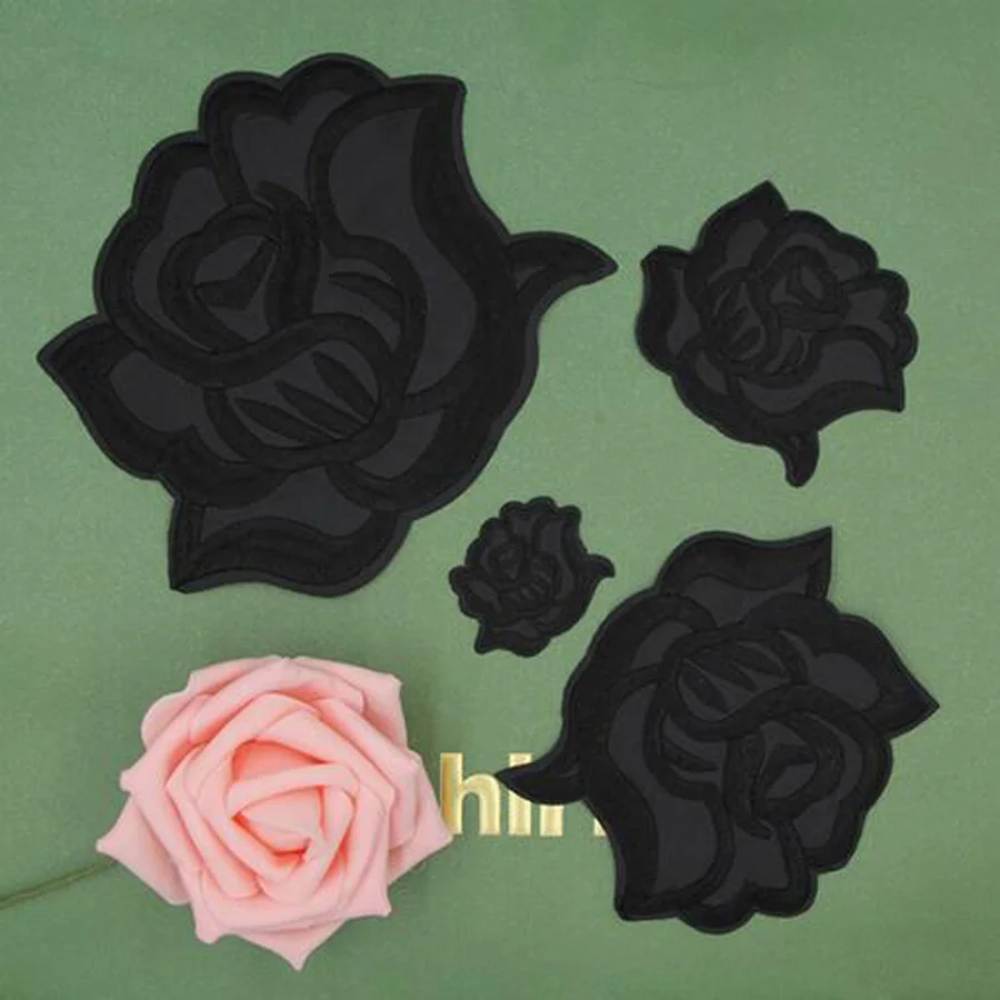 Fabric Embroidered Black Rose Flower Patch Clothes Stickers Bag Sew Iron On Applique DIY Apparel Sewing Clothing Accessories B40
Fabric Embroidered Black Rose Flower Patch Clothes Stickers Bag Sew Iron On Applique DIY Apparel Sewing Clothing Accessories B40