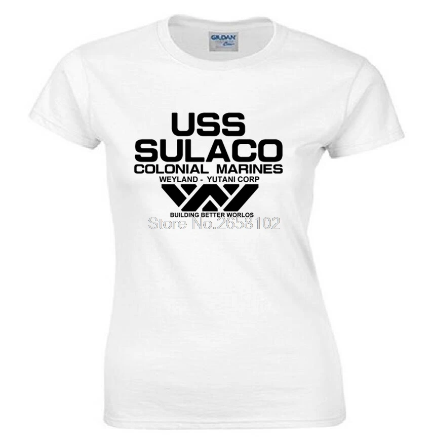 Fashion USCSS Nostromo T-Shirt Alien USS Sulaco Colonial Marines Aliens Off World short Sleeve Tshirt Women Cotton O Neck Tees
Fashion USCSS Nostromo T-Shirt Alien USS Sulaco Colonial Marines Aliens Off World short Sleeve Tshirt Women Cotton O Neck Tees