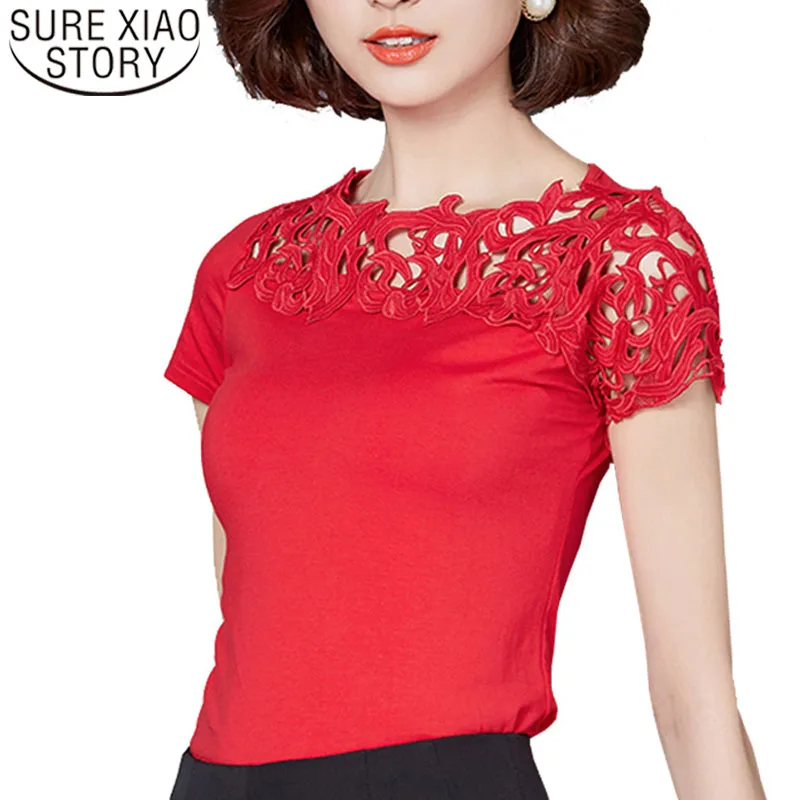 Women blouse and tops 2019 Lace Patchwork Blouse Shirt Short Sleeve Shirt Elegant Ladies Tops Plus Size Womens Clothing 811 30
Women blouse and tops 2019 Lace Patchwork Blouse Shirt Short Sleeve Shirt Elegant Ladies Tops Plus Size Womens Clothing 811 30