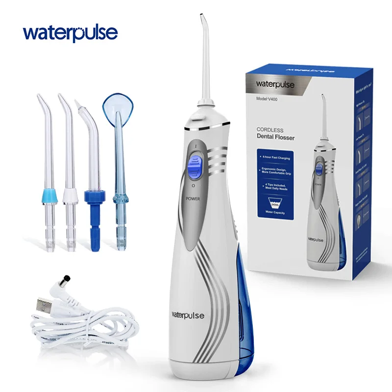 

Waterpulse V400 Oral Irrigator Portable Dental Irrigator Cordless Water Flosser Tooth Whitening Dental Water Jet Teeth Cleaner