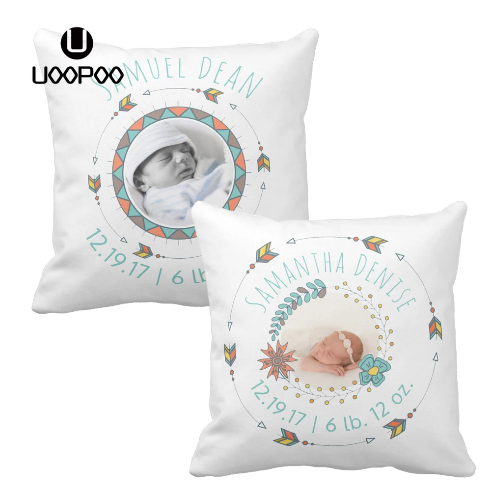 Custom Photo Pillow Case Boy and Girl Baby Birth Tribal Arrow Boho Polyester Cushion Cover for Kids Decorative Sofa Pillow Cover
Custom Photo Pillow Case Boy and Girl Baby Birth Tribal Arrow Boho Polyester Cushion Cover for Kids Decorative Sofa Pillow Cover