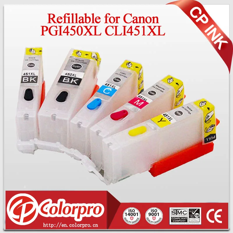 5PK PGI450 CLI451 Refillable Ink Cartridge for Canon IP7240 MG5440 MG5540 MG6440 MG6640 MG5640 MX924 MX724 for PGI450XL CLI451XL 
5PK PGI450 CLI451 Refillable Ink Cartridge for Canon IP7240 MG5440 MG5540 MG6440 MG6640 MG5640 MX924 MX724 for PGI450XL CLI451XL