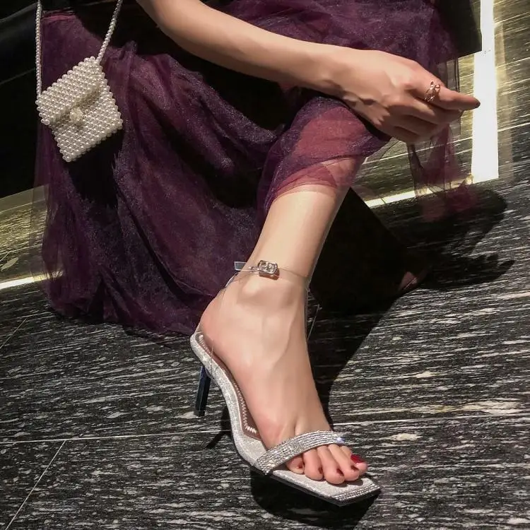 Shimmering Diamond One Buckle Women Sandals Peep Toe Ankle Strap Gladiators PVC Front Rear Strap Ladies Shoes High Heels Zapatos
Shimmering Diamond One Buckle Women Sandals Peep Toe Ankle Strap Gladiators PVC Front Rear Strap Ladies Shoes High Heels Zapatos