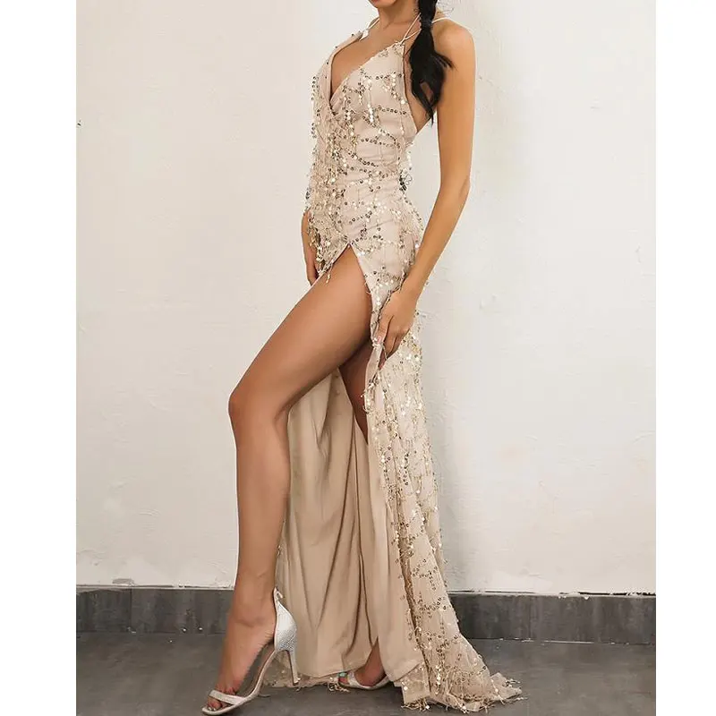 Party dresses Sexy Dresses Women Backless Halter Black Gold Long Dress Maxi Autumn Winter Evening Party Dresses Vestidos
Party dresses Sexy Dresses Women Backless Halter Black Gold Long Dress Maxi Autumn Winter Evening Party Dresses Vestidos