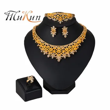 2019 NEW Fashion Dubai Gold African Jewelry Sets for Women Luxury Bridal Wedding Charm Necklace Bracelet Ring Earrings Jewelry
2019 NEW Fashion Dubai Gold African Jewelry Sets for Women Luxury Bridal Wedding Charm Necklace Bracelet Ring Earrings Jewelry