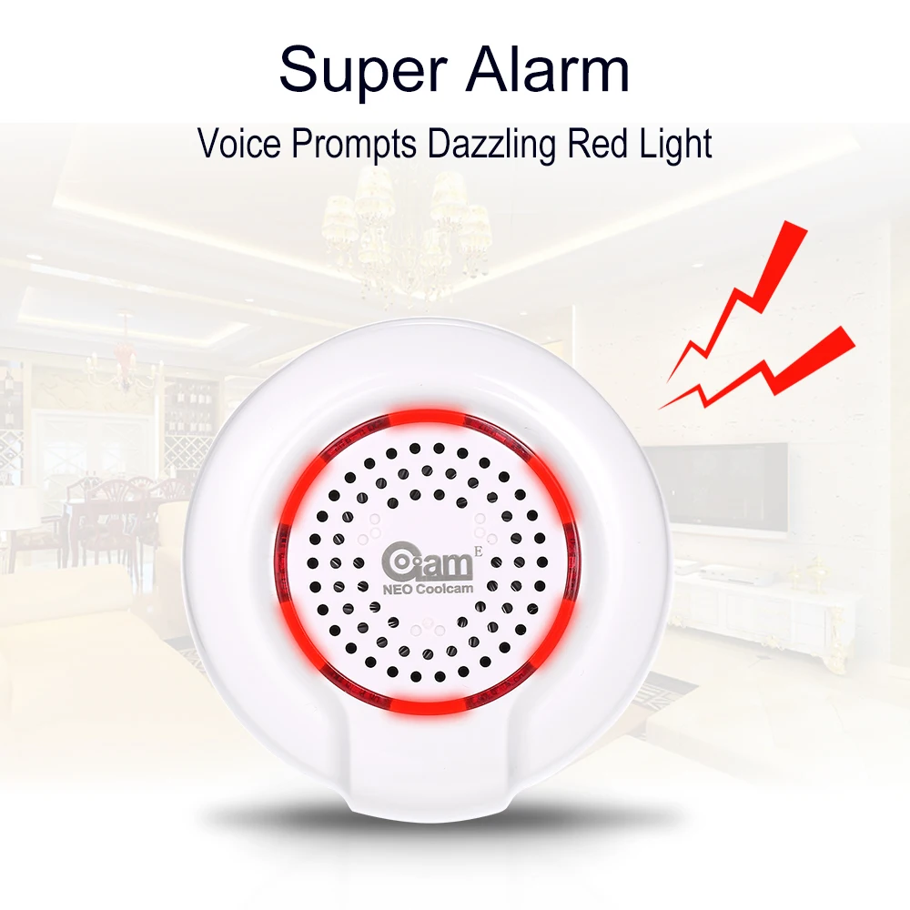 NEO Coolcam Wireless Intelligent Siren Alarm Sensor Compatible with Z-wave 300 Series and 500 Series Home Automation Alarm
NEO Coolcam Wireless Intelligent Siren Alarm Sensor Compatible with Z-wave 300 Series and 500 Series Home Automation Alarm
