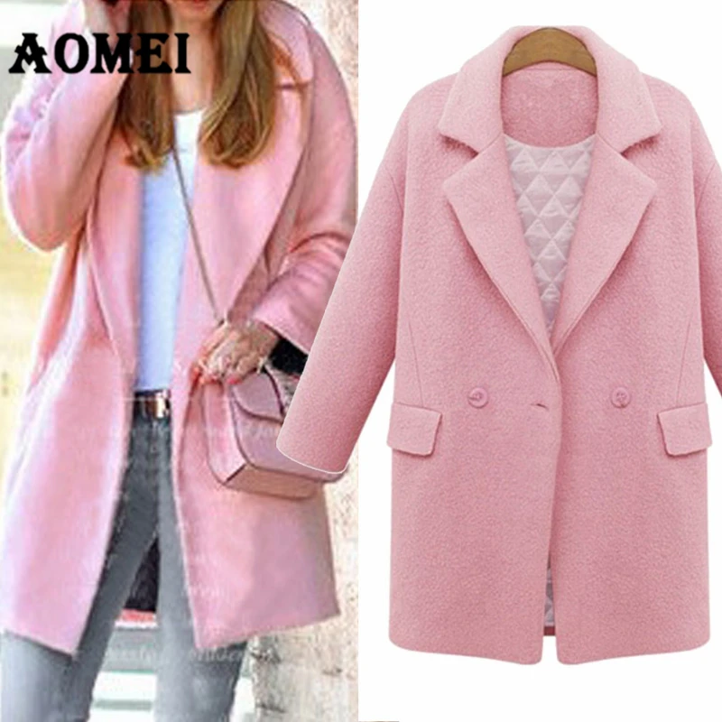 Women Pink Wool Outcoats Quilted Parka Casual Wear Work Office Lady Thicken Outwear Clothes 2019 New Fall Winter Overcoat Cape
Women Pink Wool Outcoats Quilted Parka Casual Wear Work Office Lady Thicken Outwear Clothes 2019 New Fall Winter Overcoat Cape