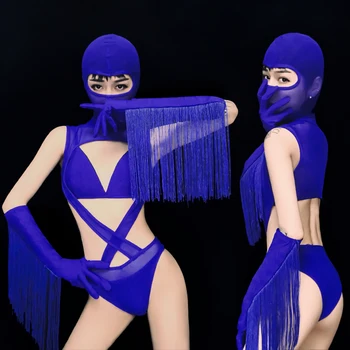 Sexy Bar Party Show Stage Wear Blue Tassels Mesh Perspective Dance Outfit Nightclub DJ Singer Dance Team Pole Dancing Costume
Sexy Bar Party Show Stage Wear Blue Tassels Mesh Perspective Dance Outfit Nightclub DJ Singer Dance Team Pole Dancing Costume