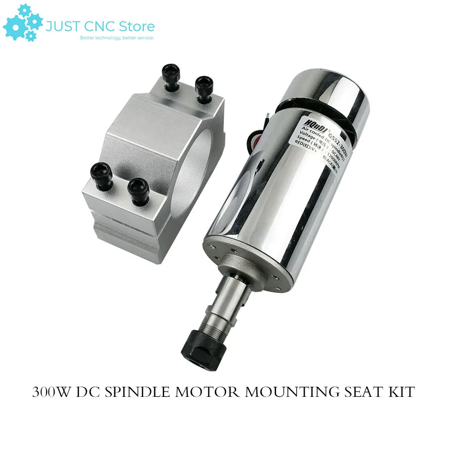 GS52-300W high speed air cooled dc spindle motor bright silver DC48V speed 12000 RPM the motor installed kit
GS52-300W high speed air cooled dc spindle motor bright silver DC48V speed 12000 RPM the motor installed kit