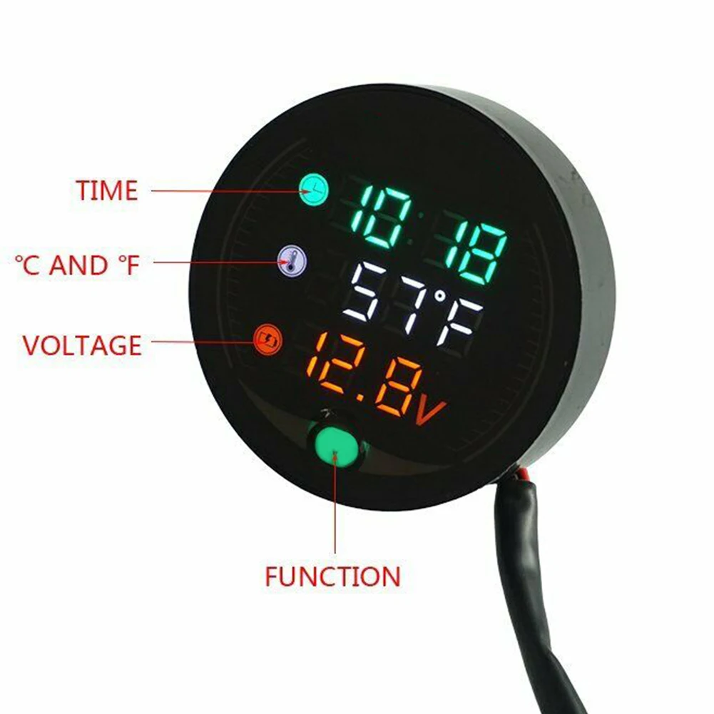 3 In 1 Accessories Time Temperature Voltage Buttons Auto Motorcycle Meter Accurate Vintage Gauge Night Vision Small LED Display
3 In 1 Accessories Time Temperature Voltage Buttons Auto Motorcycle Meter Accurate Vintage Gauge Night Vision Small LED Display