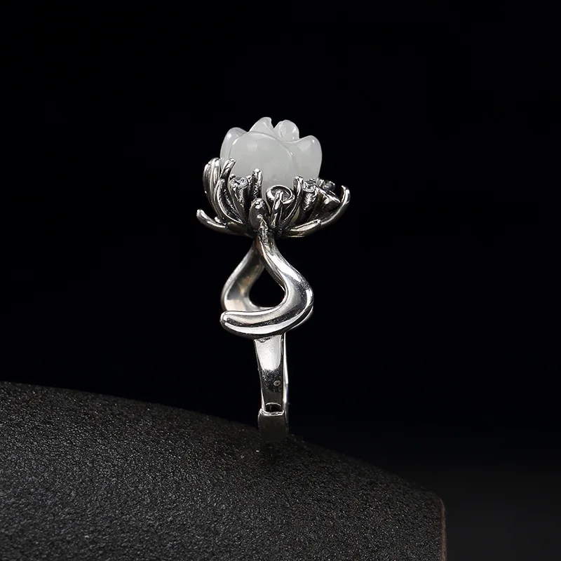 Anel Feminino Rushed Women Diopside Party Rose 2018 New S925 Pure Antique Mosaic Natural Jade Rose Lady Open Ring Wholesale
Anel Feminino Rushed Women Diopside Party Rose 2018 New S925 Pure Antique Mosaic Natural Jade Rose Lady Open Ring Wholesale