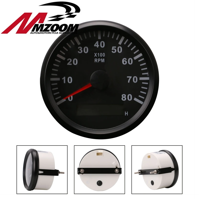 Universal Boat Tachometer Marine Tacho Meter Gauge LCD Hourmeter 12V/24V 8000 RPM 85mm Plastic Boat Tachometer
Universal Boat Tachometer Marine Tacho Meter Gauge LCD Hourmeter 12V/24V 8000 RPM 85mm Plastic Boat Tachometer