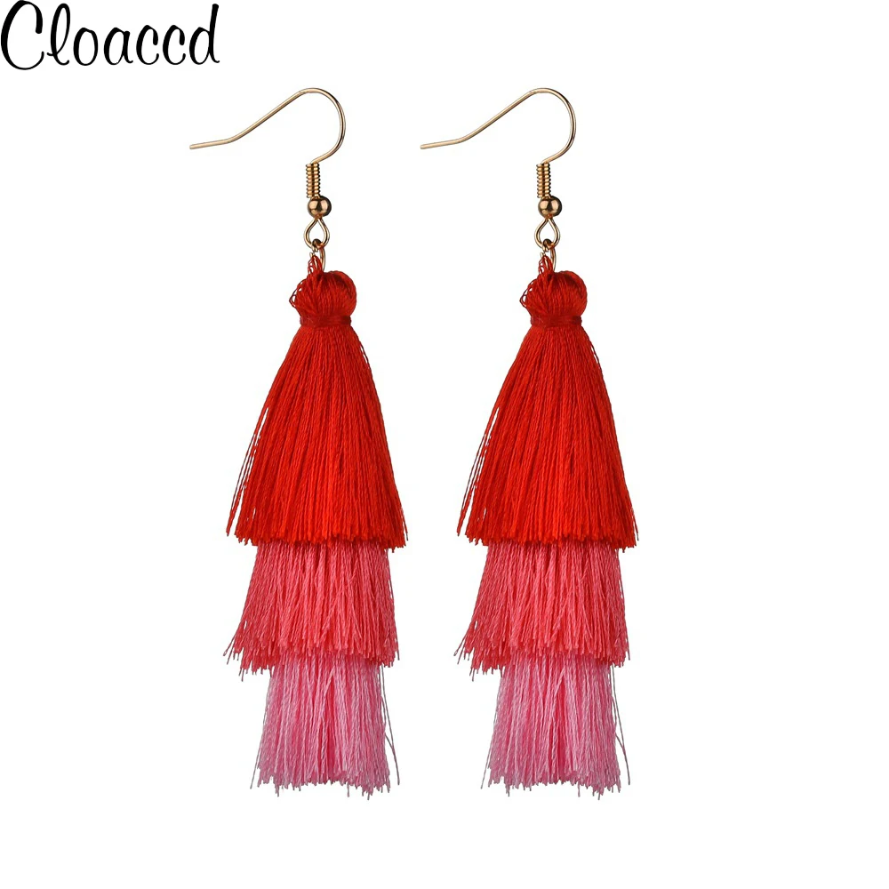 Fashion Cotton Tassel Dangle Earrings for Women Bohemian Multilayers Spike Colorful Gradient Party Earring Jewelry
Fashion Cotton Tassel Dangle Earrings for Women Bohemian Multilayers Spike Colorful Gradient Party Earring Jewelry