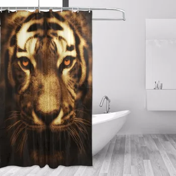 152x183cm Shower Curtain Waterproof With Hooks Mildew Mold Resistant Polyester Shower Curtains Brown Tiger Head Bathroom Curtain
152x183cm Shower Curtain Waterproof With Hooks Mildew Mold Resistant Polyester Shower Curtains Brown Tiger Head Bathroom Curtain