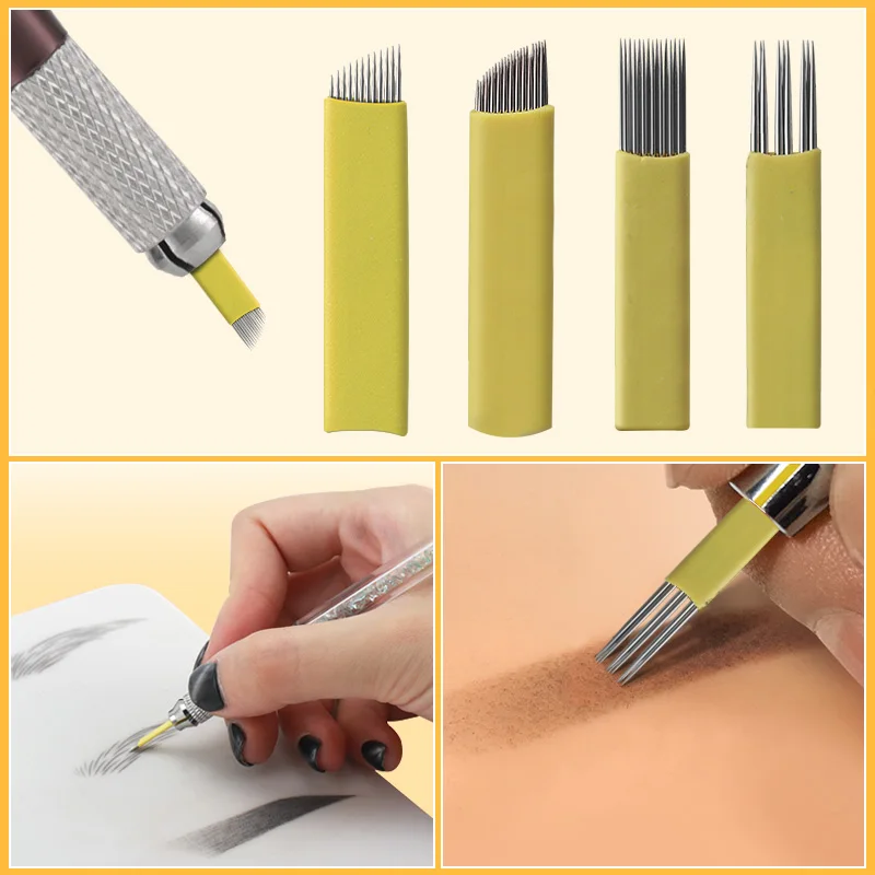 20pcs Microblading Tattoo Needles Eyebrow Supplier Tattoo Accessorie Disposable Micro Blade for Permanent Makeup Manual Pen Tool
20pcs Microblading Tattoo Needles Eyebrow Supplier Tattoo Accessorie Disposable Micro Blade for Permanent Makeup Manual Pen Tool