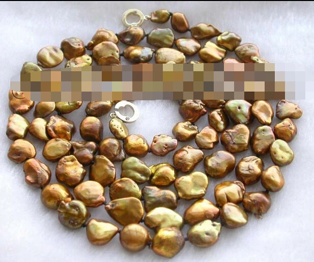 0001352 52" Natural Chocolate Reborn Keshi Pearl Necklace