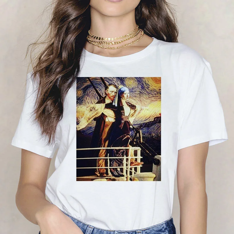 mona lisa Van Gogh Fashion T Shirt hip hop Women Art Top T Shirt Female Harajuku Print T-shirt Ullzang Tees clothes Tshirt Funny
mona lisa Van Gogh Fashion T Shirt hip hop Women Art Top T Shirt Female Harajuku Print T-shirt Ullzang Tees clothes Tshirt Funny